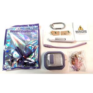 Rainbow Ear Buds for Kids wired w/Tote Bag/Box and Accessories Gift Sealed New